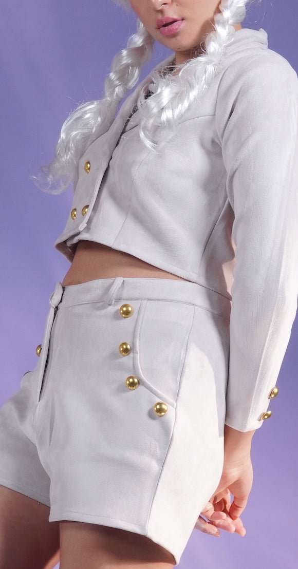 Suede Sew Coord - Pearl