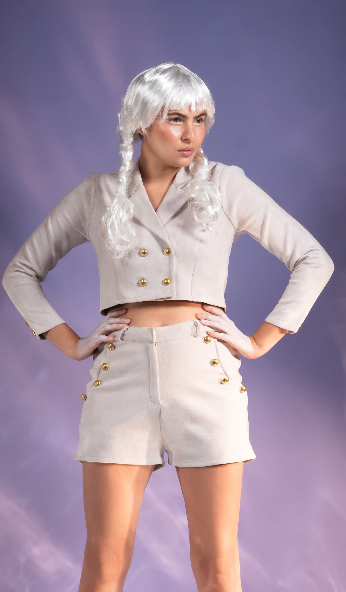 Suede Sew Coord - Pearl